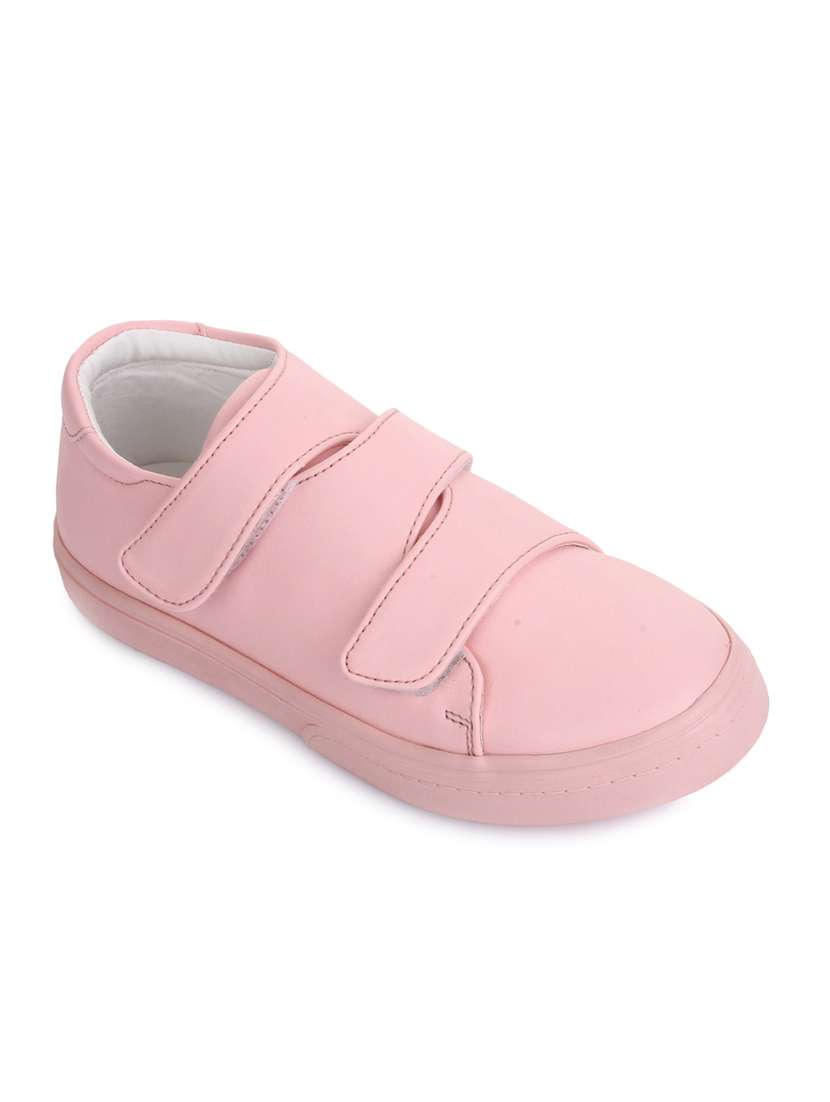pink leatherette slip on sneaker