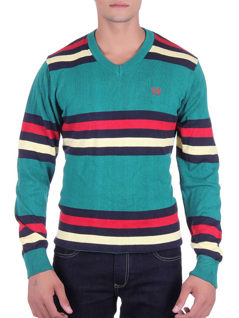 green cotton pullover