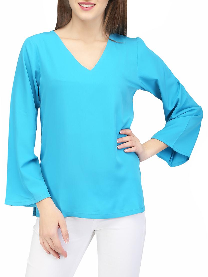 bell sleeves solid top
