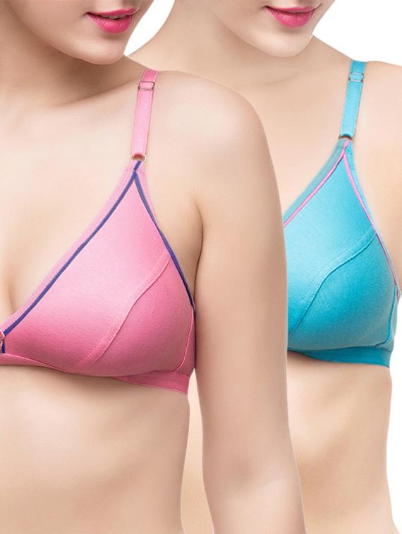 set of 2 bow patch bra  - 14318331 -  Zoom Image - 0