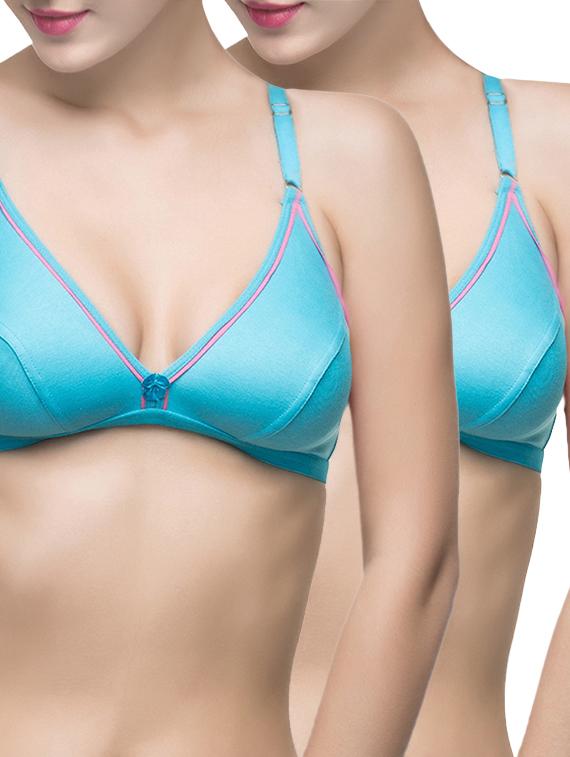 set of 2 bow patch bra - 14318349 - Zoom Image - 0