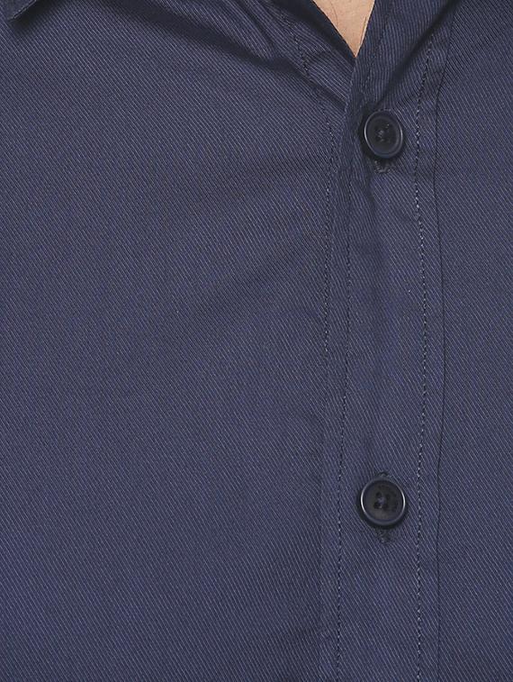 blue cotton casual shirt - 14321486 - Standard Image - 3
