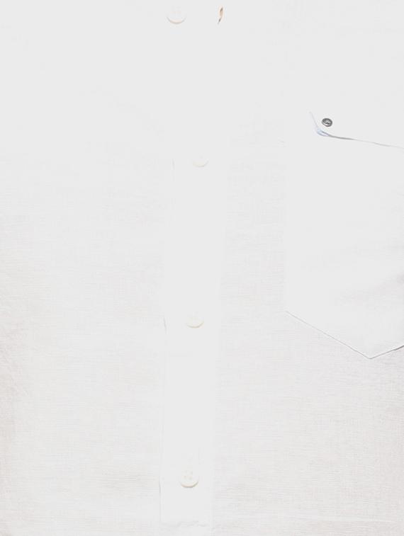 white cotton casual shirt - 14321487 - Standard Image - 3