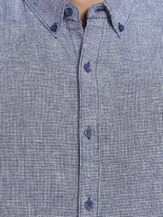 blue cotton casual shirt - 14321489 - Standard Image - 3