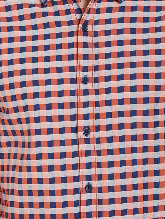 orange cotton casual shirt - 14321499 - Standard Image - 3