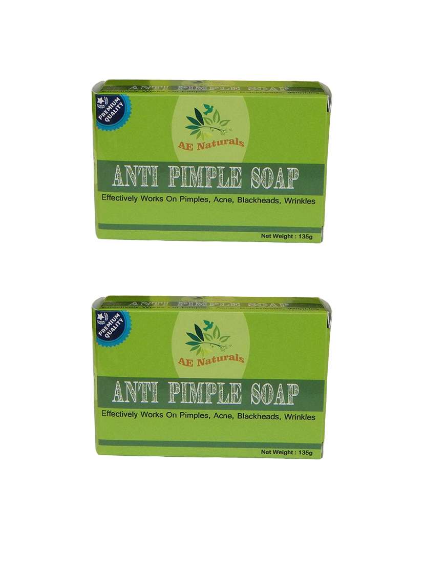 ae naturals premium anti pimple soap for radiant skin 2x135g