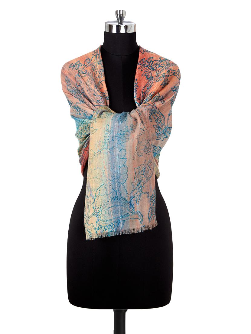 multi colored woollen stole - 14322293 -  Zoom Image - 0