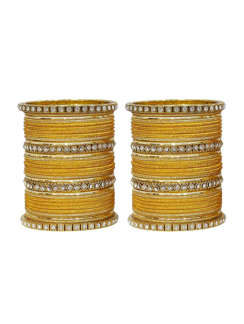 yellow metal bangles