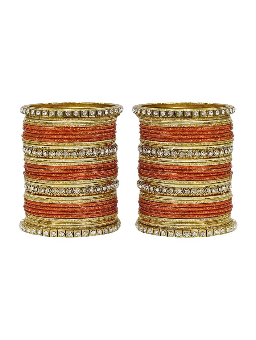 orange metal bangles
