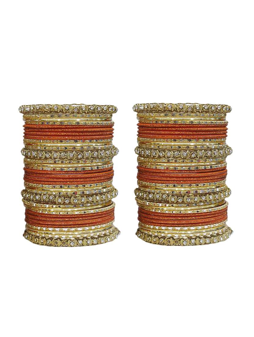 orange metal bangles
