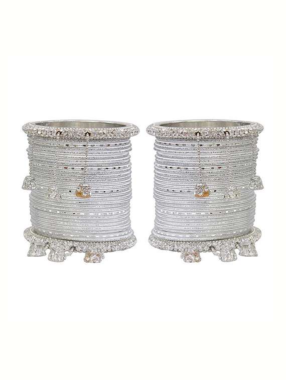 silver  gold tone bangle