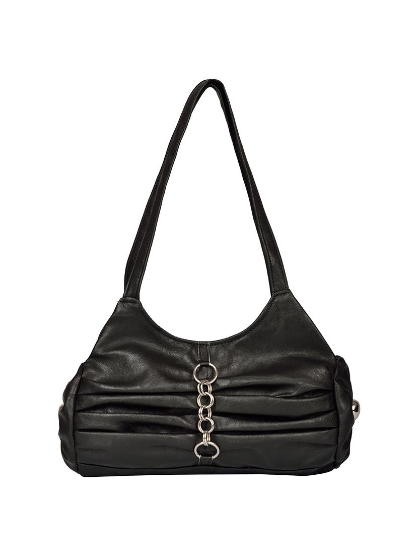 black leatherette handbag - 14326443 - Zoom Image - 0