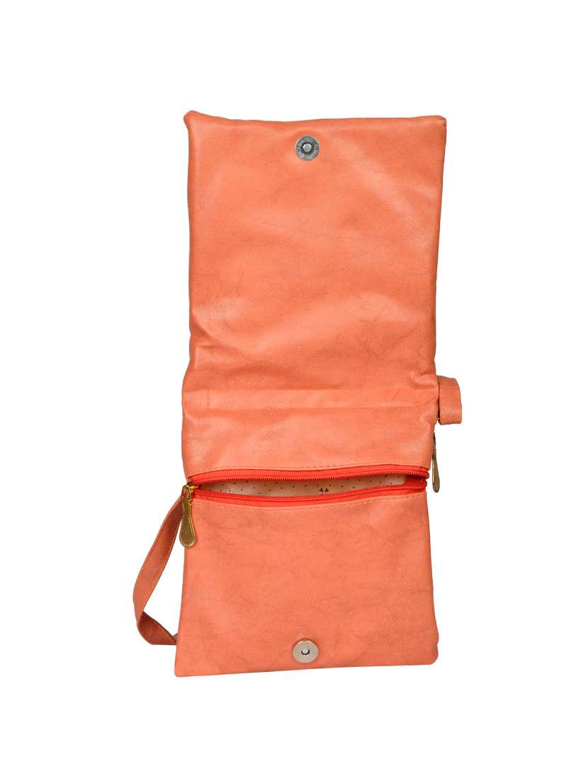pink leatherette regular sling bag - 14326466 - Standard Image - 3
