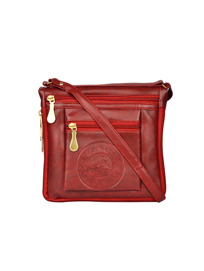 red leatherette regular sling bag - 14326469 - Zoom Image - 0