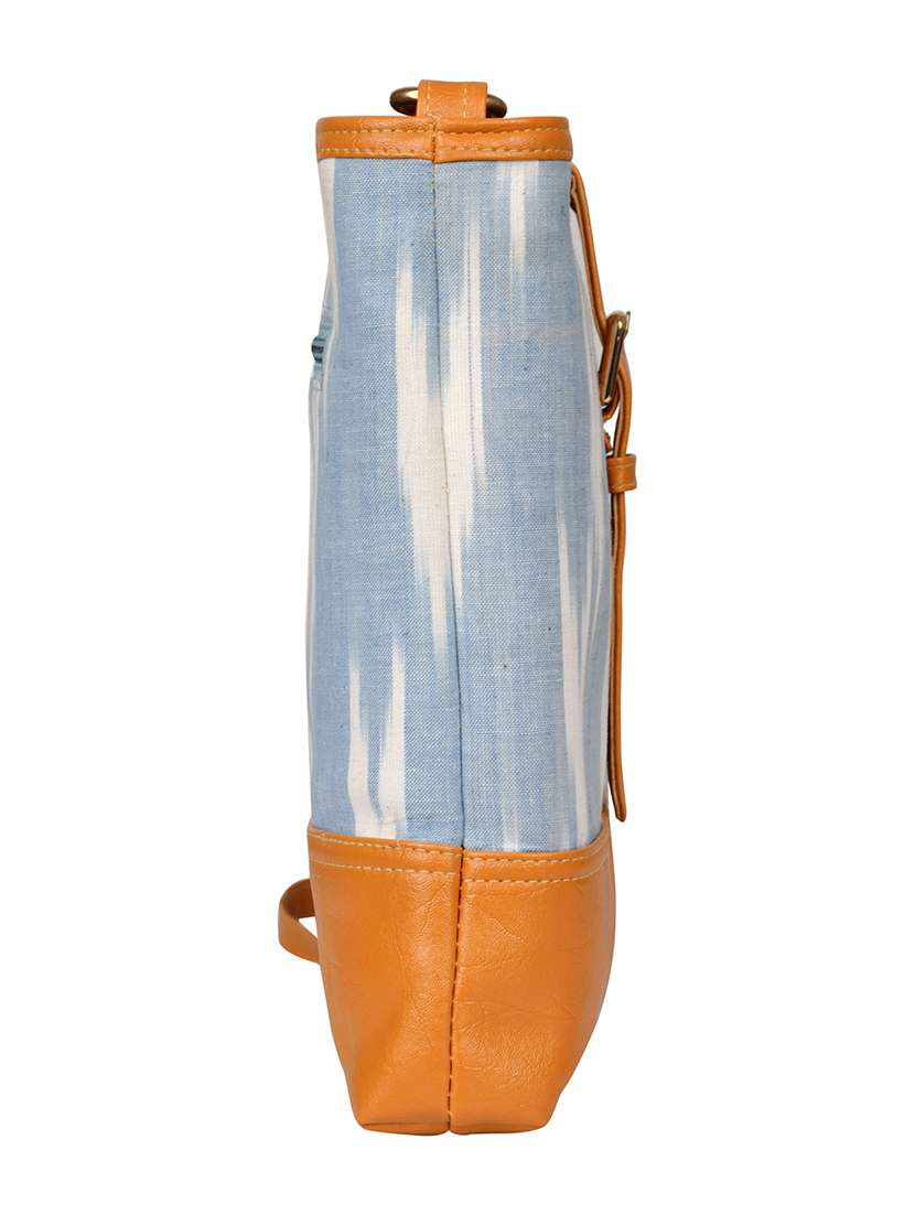 blue cotton sling bag - 14326471 -  Standard Image - 3