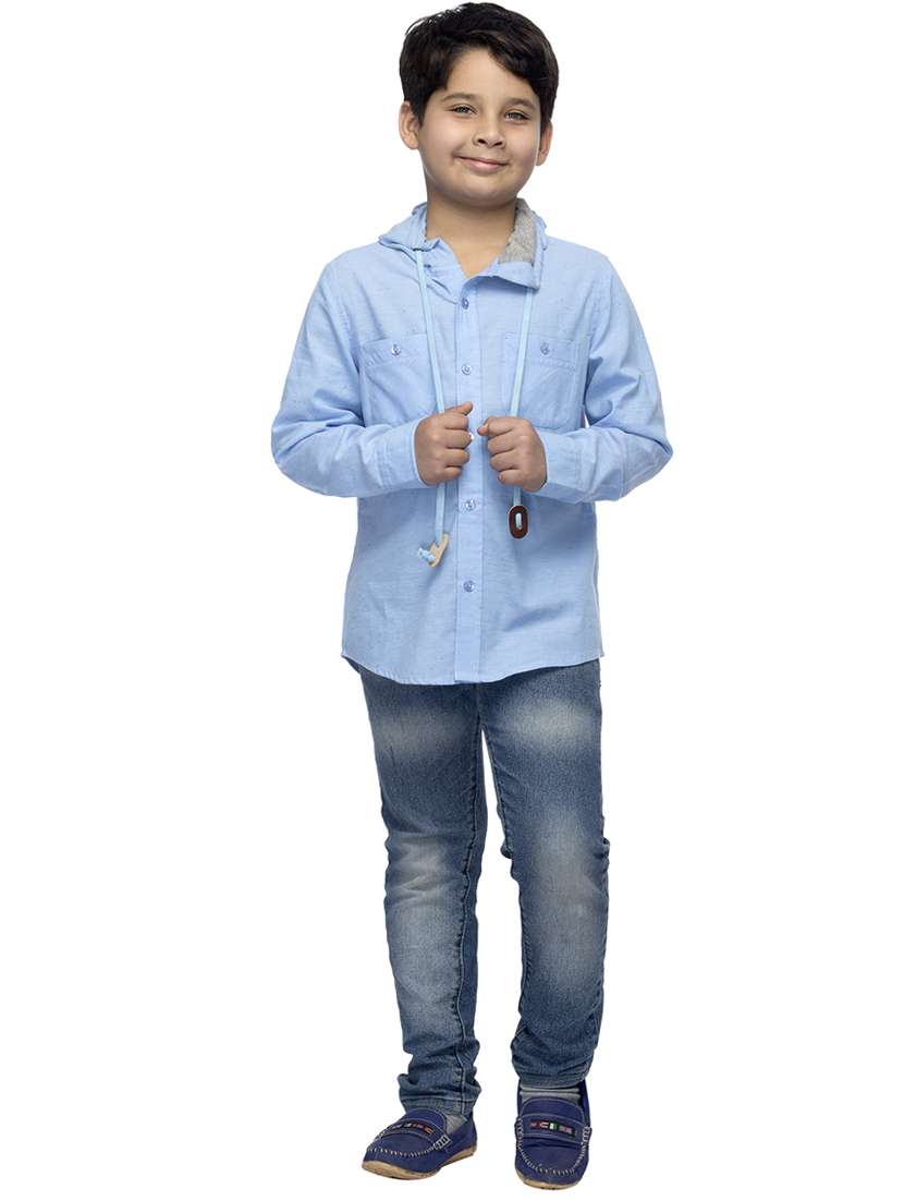 blue cotton shirt - 14328213 -  Standard Image - 3