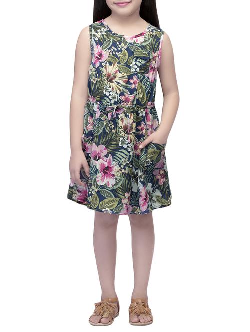 multi colored polyester frock - 14328238 -  Standard Image - 0