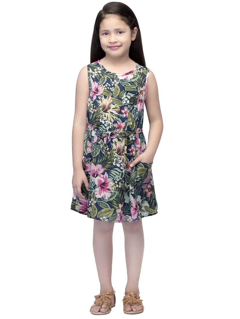 multi colored polyester frock - 14328238 - Standard Image - 3