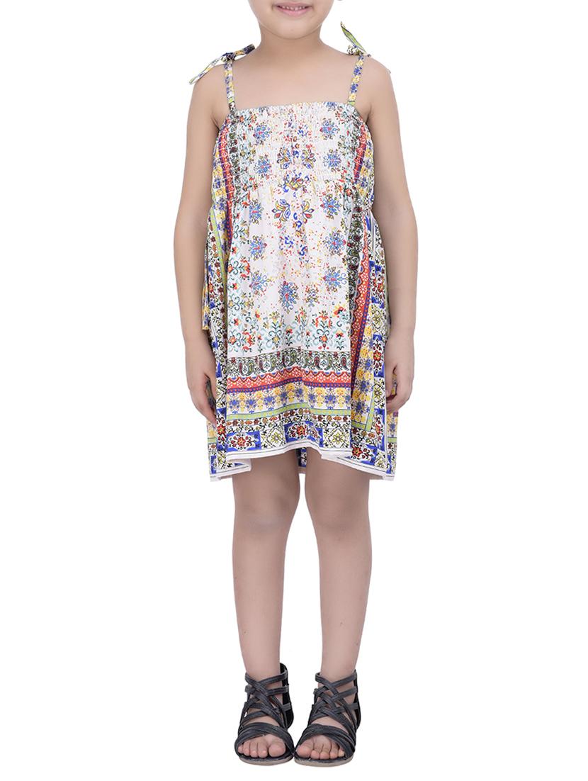multi colored polyester frock - 14328240 -  Zoom Image - 0