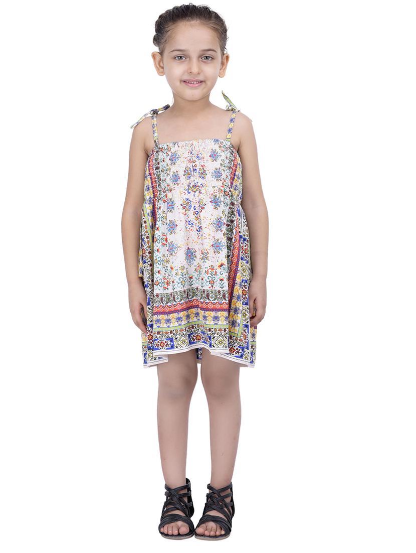 multi colored polyester frock - 14328240 - Standard Image - 3