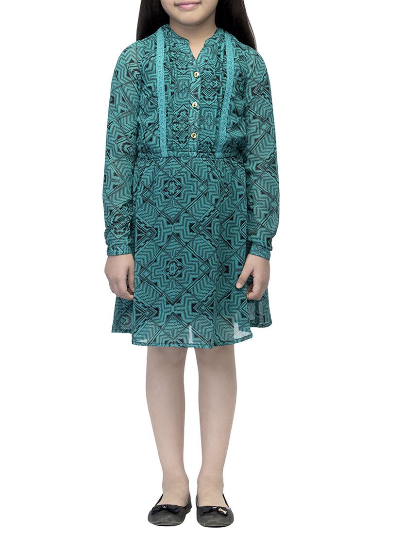 green polyester frock - 14328243 - Zoom Image - 0