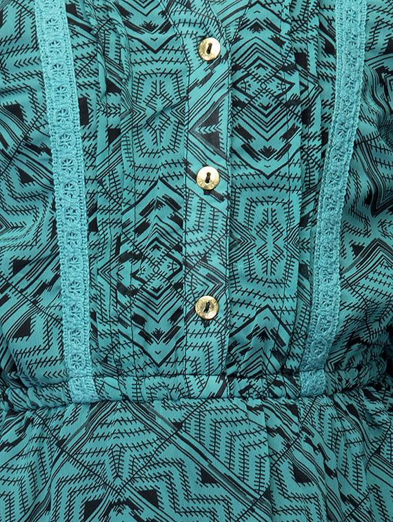 green polyester frock - 14328243 - Standard Image - 3