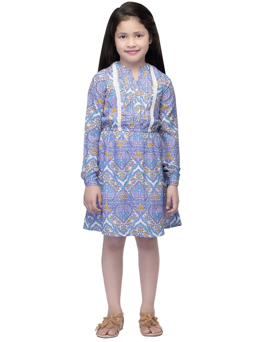 multi colored polyester frock - 14328244 - Standard Image - 3