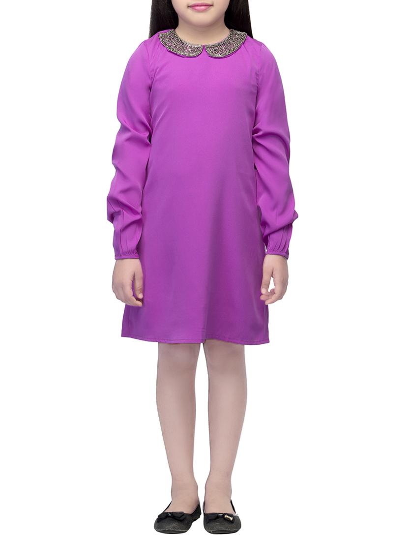 purple polyester frock - 14328245 - Zoom Image - 0