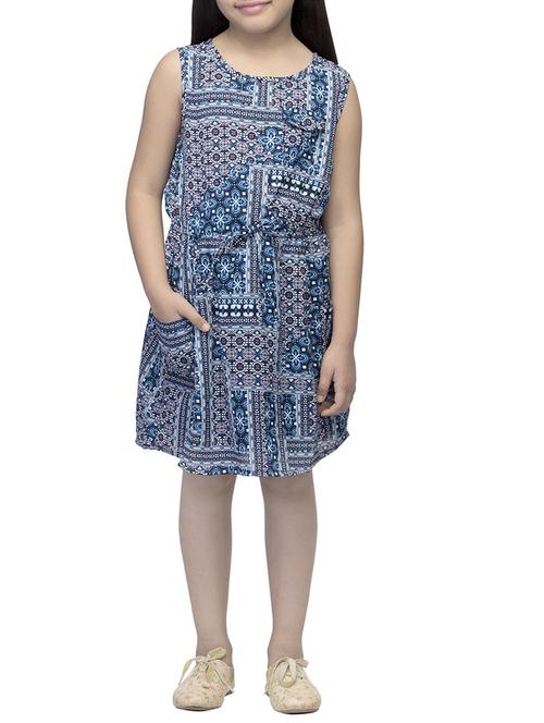 multi colored polyester frock - 14328248 - Standard Image - 0