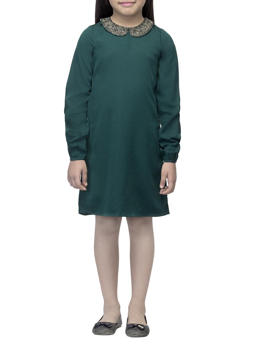 green polyester frock - 14328250 -  Zoom Image - 0