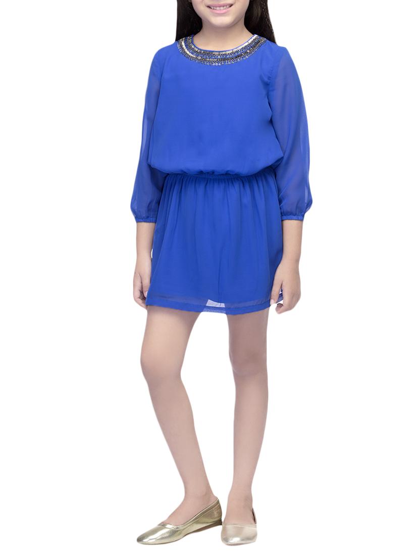 blue polyester frock - 14328258 - Zoom Image - 0