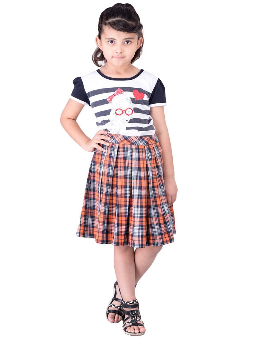 multi colored cotton flared skirt - 14328304 - Standard Image - 3