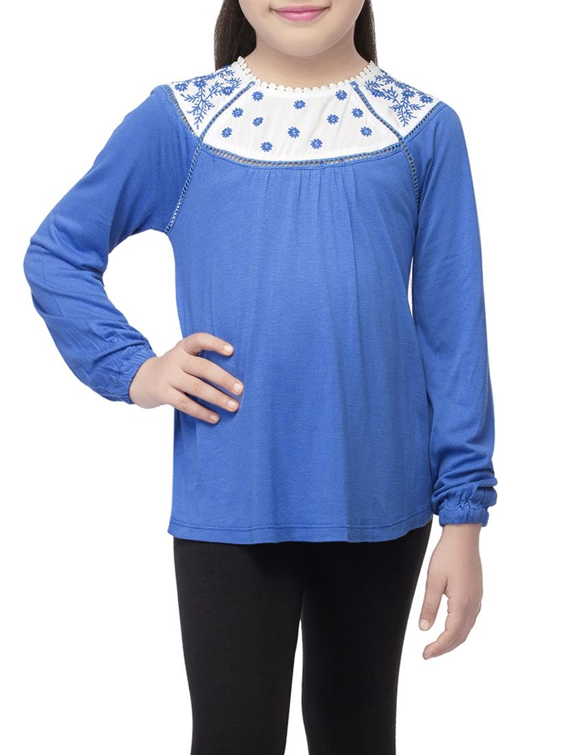 blue viscose  top - 14328308 -  Zoom Image - 0