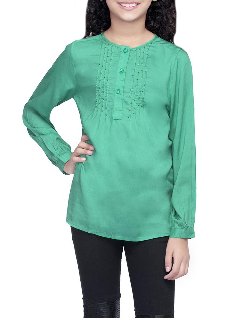 green viscose top - 14328312 - Zoom Image - 0