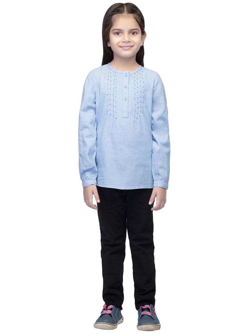 blue cotton top - 14328314 - Standard Image - 3