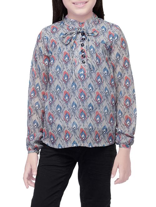 grey polyester top - 14328319 - Standard Image - 0