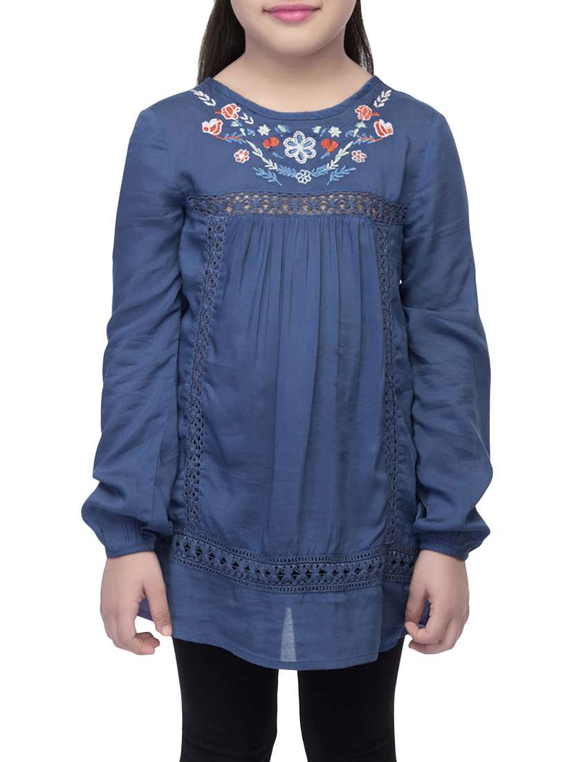 blue viscose top - 14328321 - Zoom Image - 0
