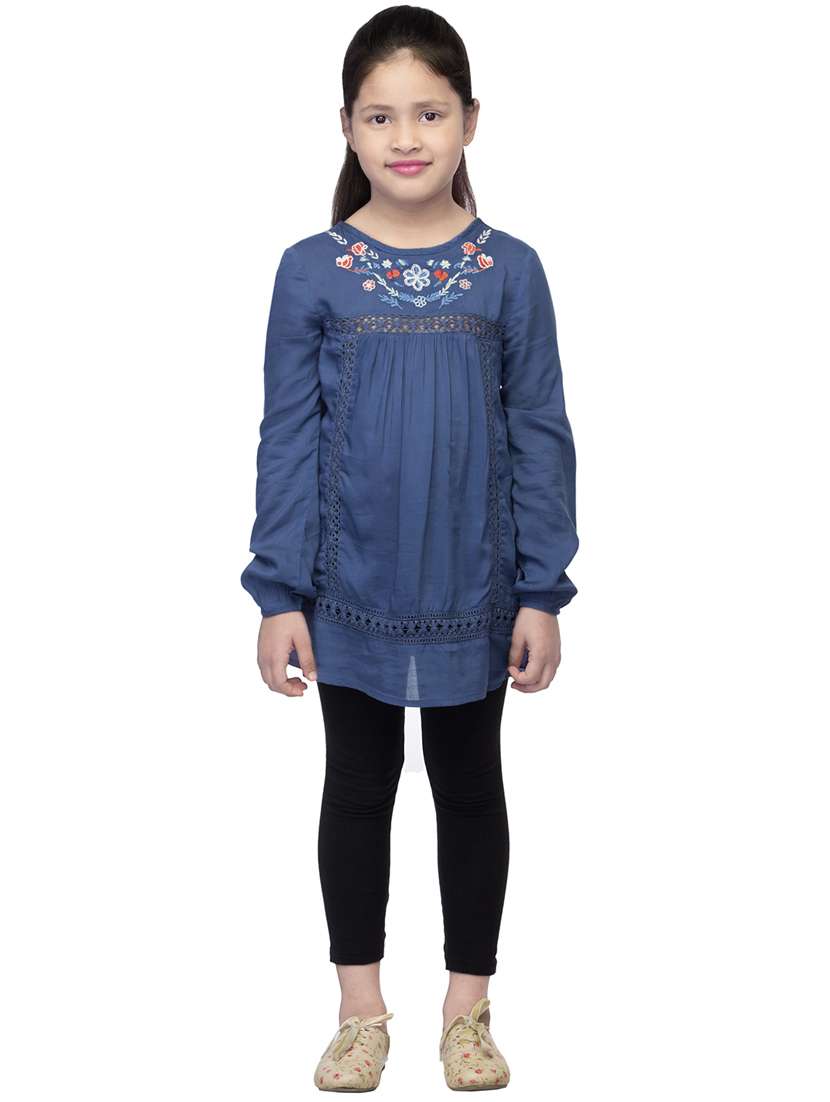 blue viscose top - 14328321 - Standard Image - 3