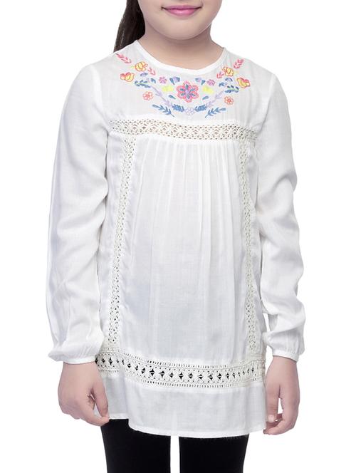 white viscose top - 14328322 -  Standard Image - 0