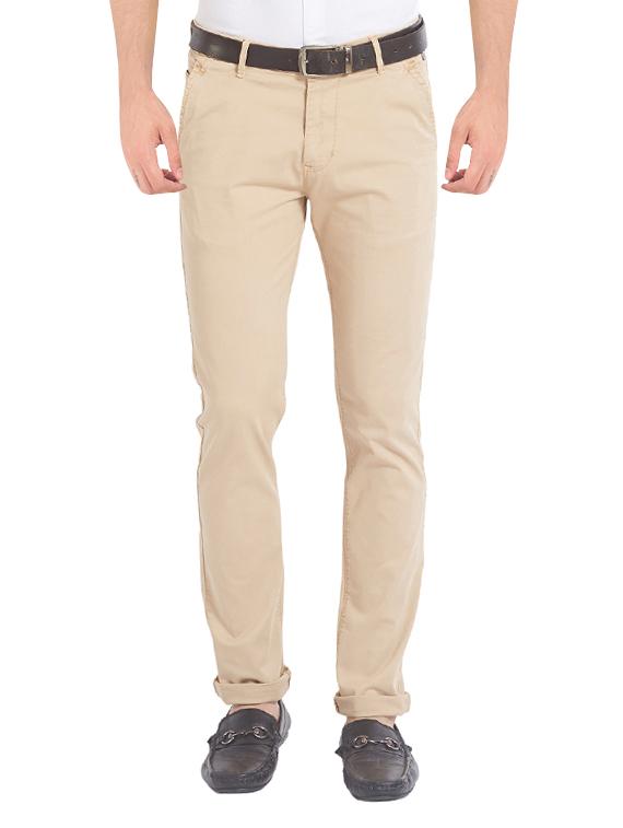 beige cotton chinos casual trousers - 14331978 - Zoom Image - 0