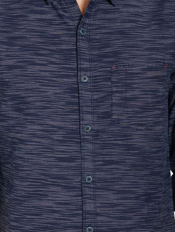 blue cotton casual shirt - 14332119 -  Standard Image - 3