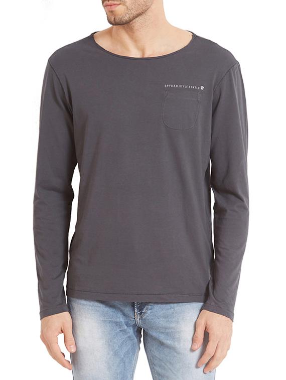 grey cotton t-shirt - 14332146 - Zoom Image - 0
