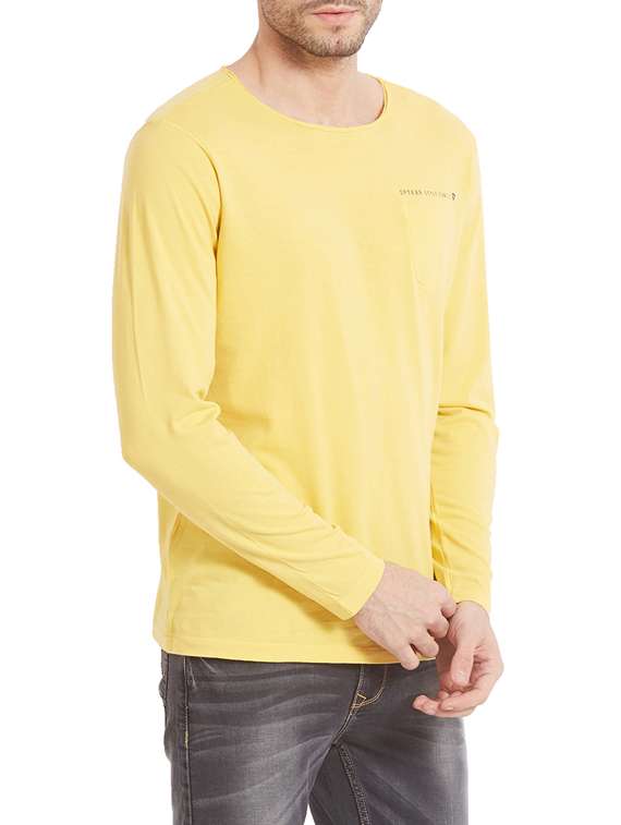 yellow cotton t-shirt - 14332149 -  Zoom Image - 0