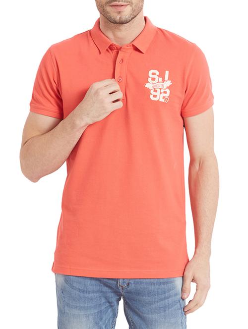 orange cotton polo t-shirt - 14332221 -  Standard Image - 0