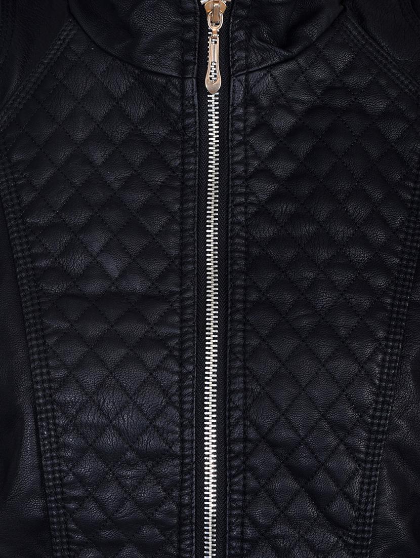 black leatherette jacket - 14335375 - Standard Image - 3