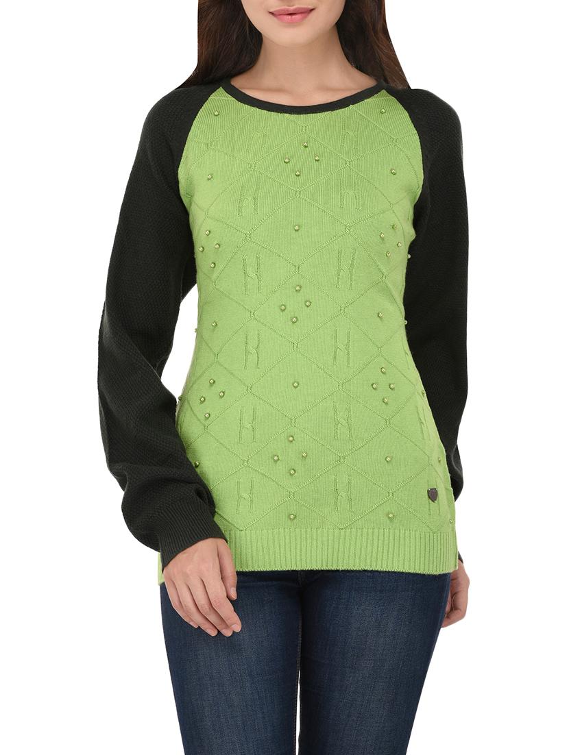 green woollen pullover - 14335872 - Zoom Image - 0