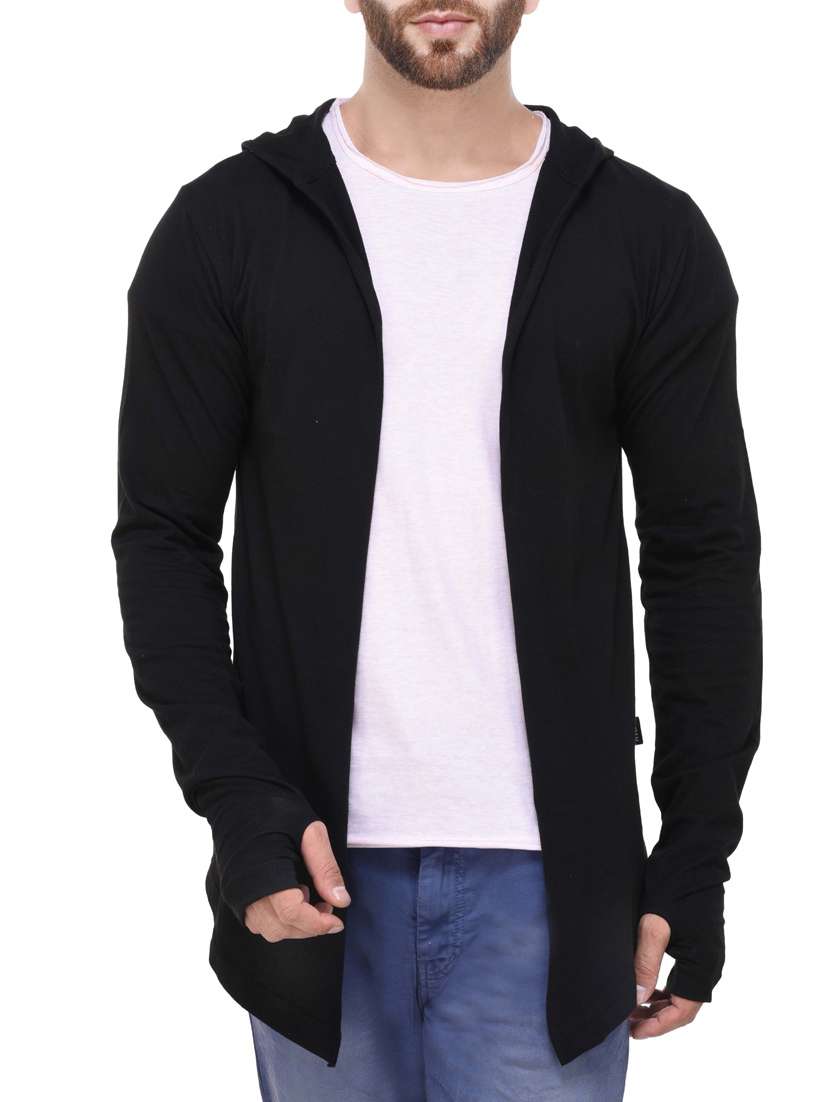 Buy online Black Wool Shrug from top 