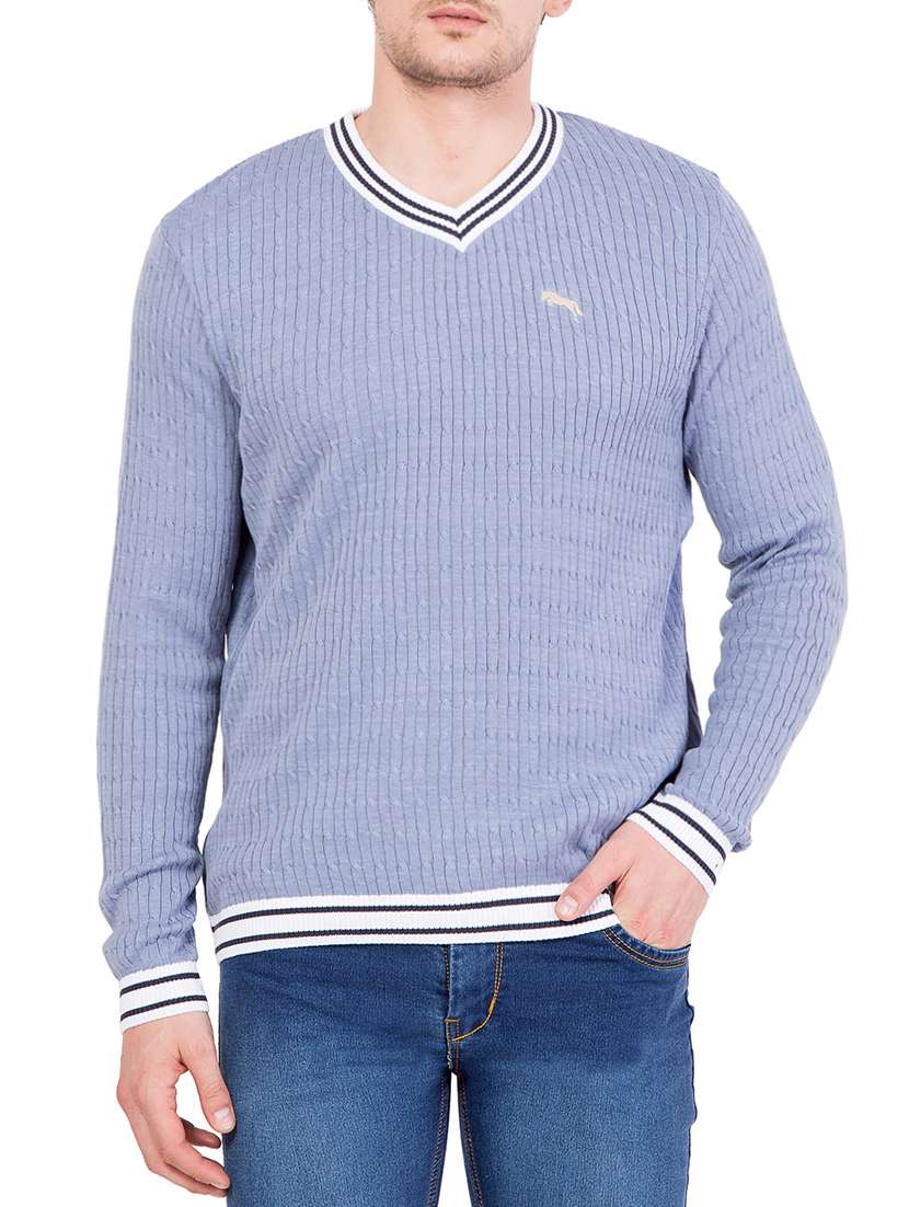 light blue cotton pullover - 14348666 - Zoom Image - 0