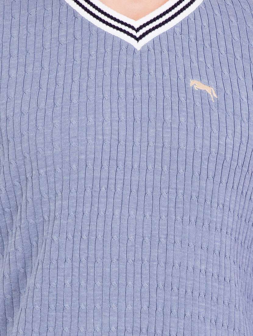 light blue cotton pullover - 14348666 - Standard Image - 3