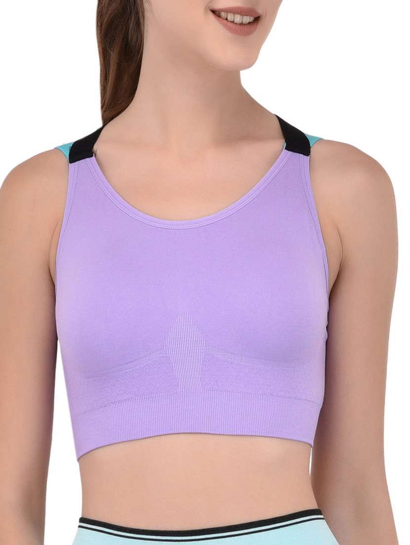 purple nylon sports bra - 14349056 - Zoom Image - 0